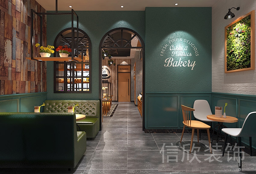 羅湖布心綠色面包店綠色沙發(fā)裝修設(shè)計(jì)