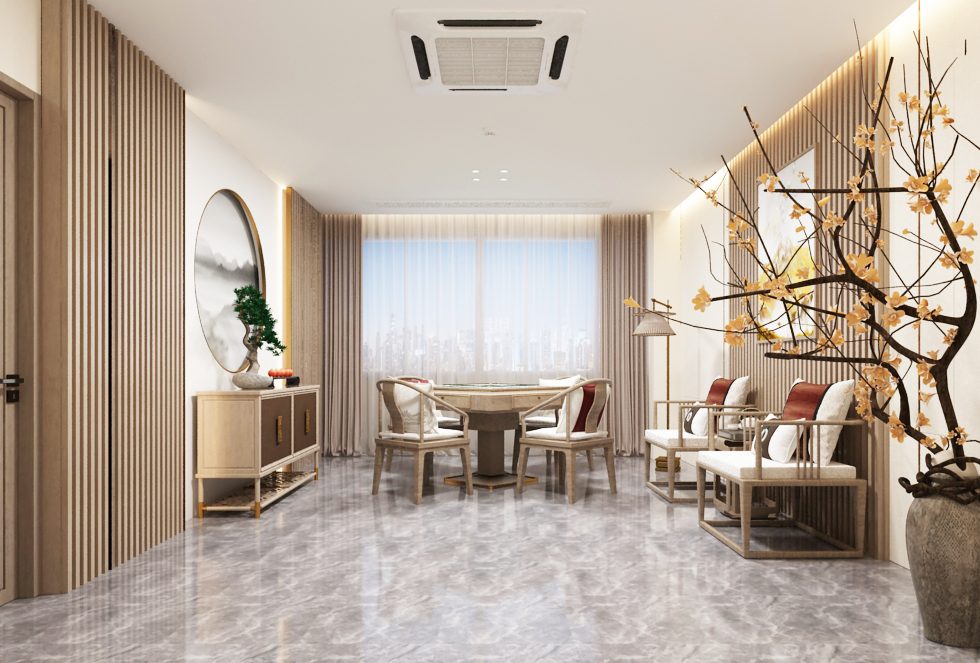 羅湖黃貝嶺新中式風(fēng)格簡(jiǎn)約的棋牌室裝修設(shè)計(jì)