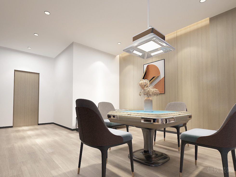 深圳龍華民治暖色棋牌室裝修設(shè)計(jì)