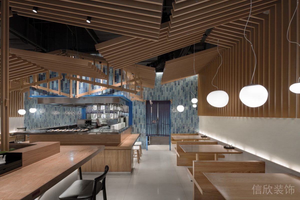 深圳羅湖區(qū)桂圓面館餐廳全景裝修設(shè)計