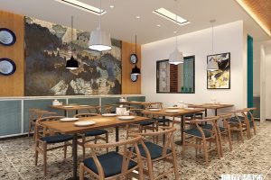 深圳南山區(qū)大學(xué)城快餐廳墻面主題畫(huà)裝修設(shè)計(jì)