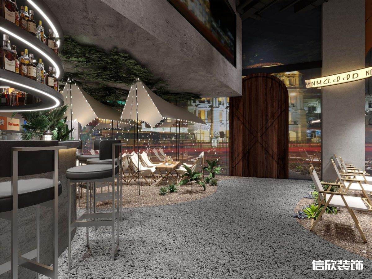 深圳鹽田沙頭角田園風棋牌室休息區(qū)帳篷裝修設計