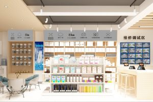 深圳南山西麗手機數碼店休息洽談區裝修