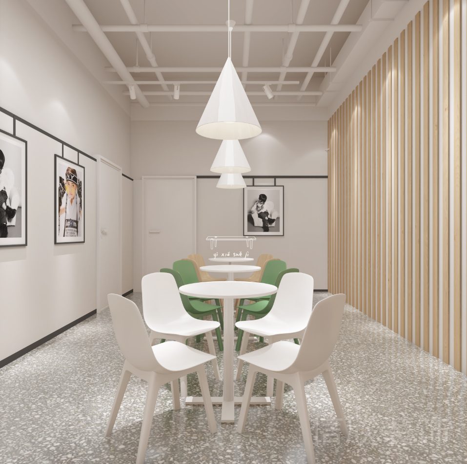 順泰中晟大廈嘛啾自信養(yǎng)成藝術(shù)中心多功能教室設計墻面凹凸波浪板