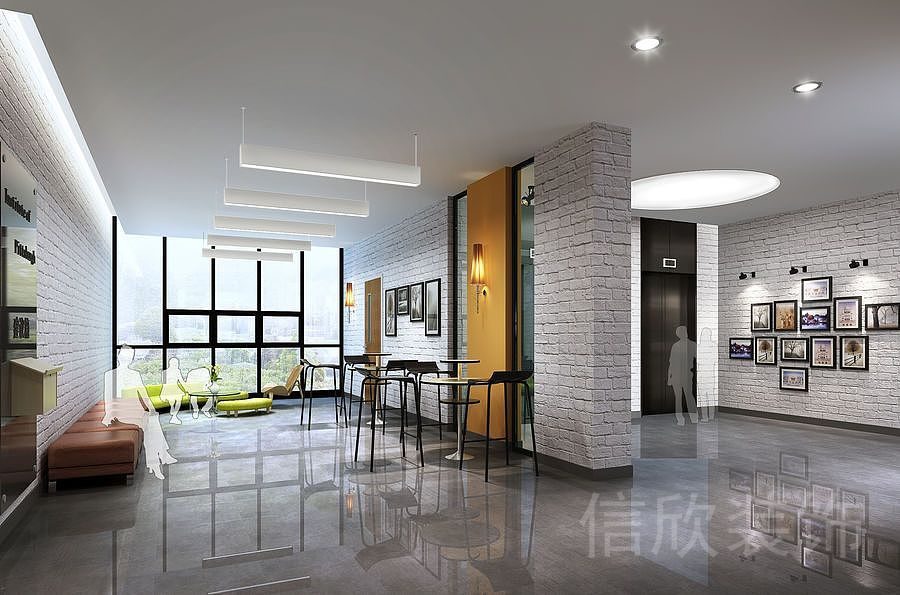 深圳市南山區(qū)工業(yè)現(xiàn)代風(fēng)休息區(qū)域及電梯等待區(qū)域大理石裝修設(shè)計(jì)