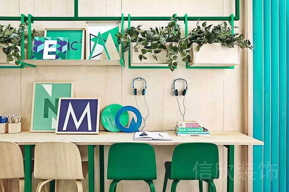 田園自然風綠植新綠木懸掛自習(xí)區(qū)