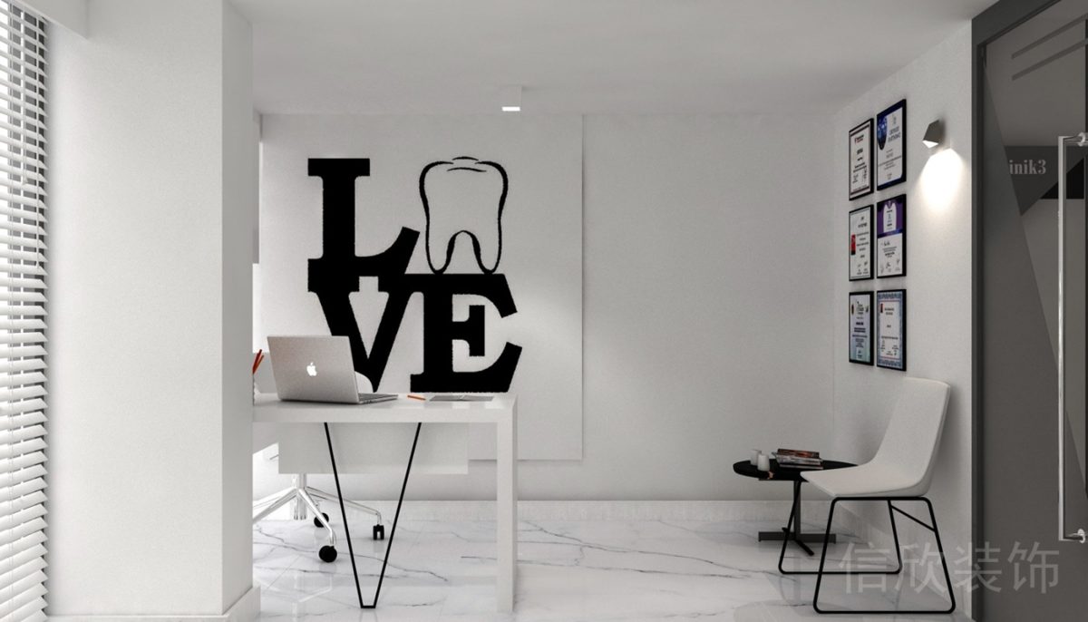 諾德大廈口腔中心辦公區(qū)極簡桌椅