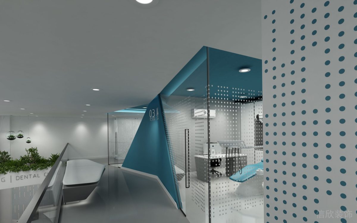 Pvc過道設(shè)計二樓牙科診室門前區(qū)域