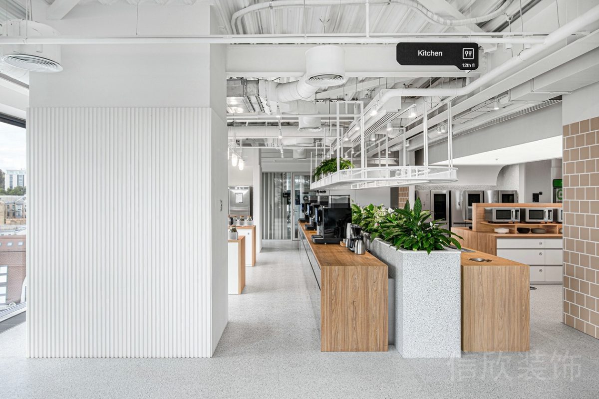 現(xiàn)代簡約風辦公空間餐廳吧臺裝修設(shè)計