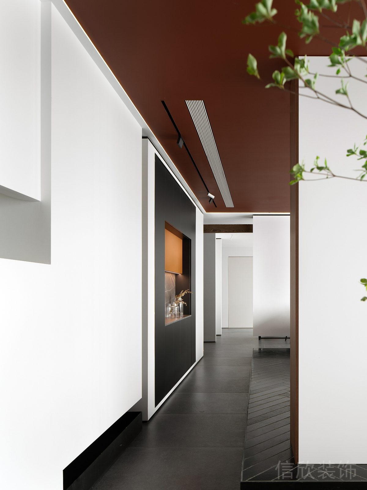 質(zhì)樸現(xiàn)代簡(jiǎn)約風(fēng)辦公空間過(guò)道裝修設(shè)計(jì)