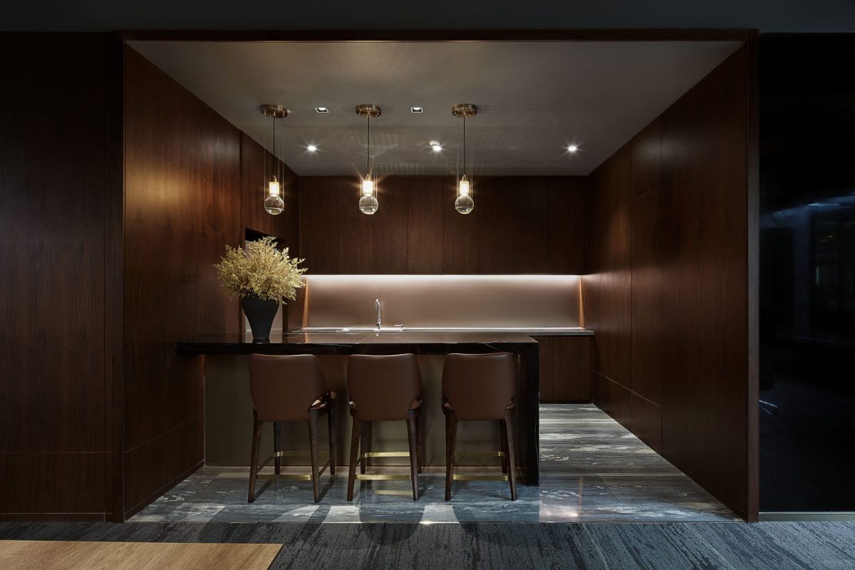 歐式古典風格辦公室水吧臺休息區(qū)域