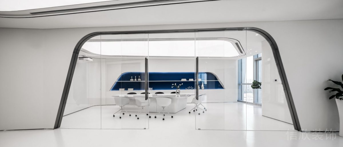 黑白極簡(jiǎn)風(fēng)辦公空間會(huì)議室裝修設(shè)計(jì)