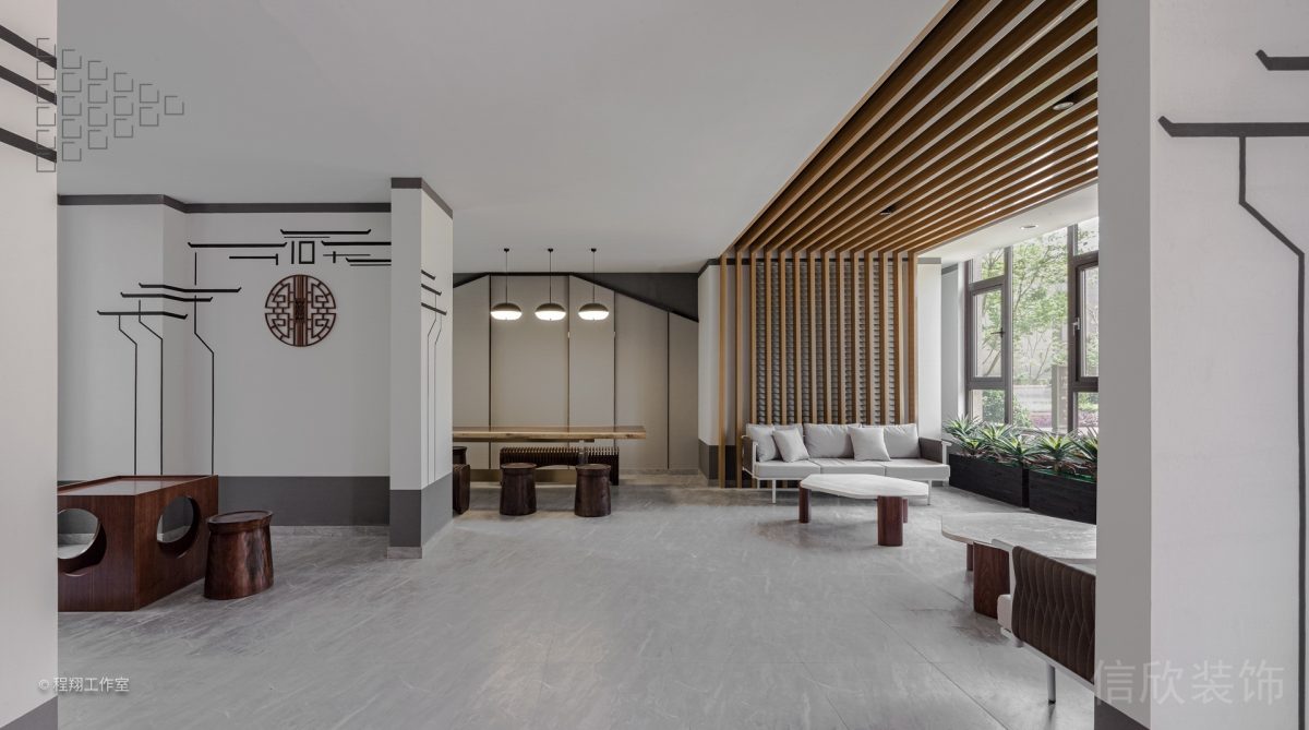 紅木原木桌椅裝修大理石設(shè)計(jì)健身房茶室