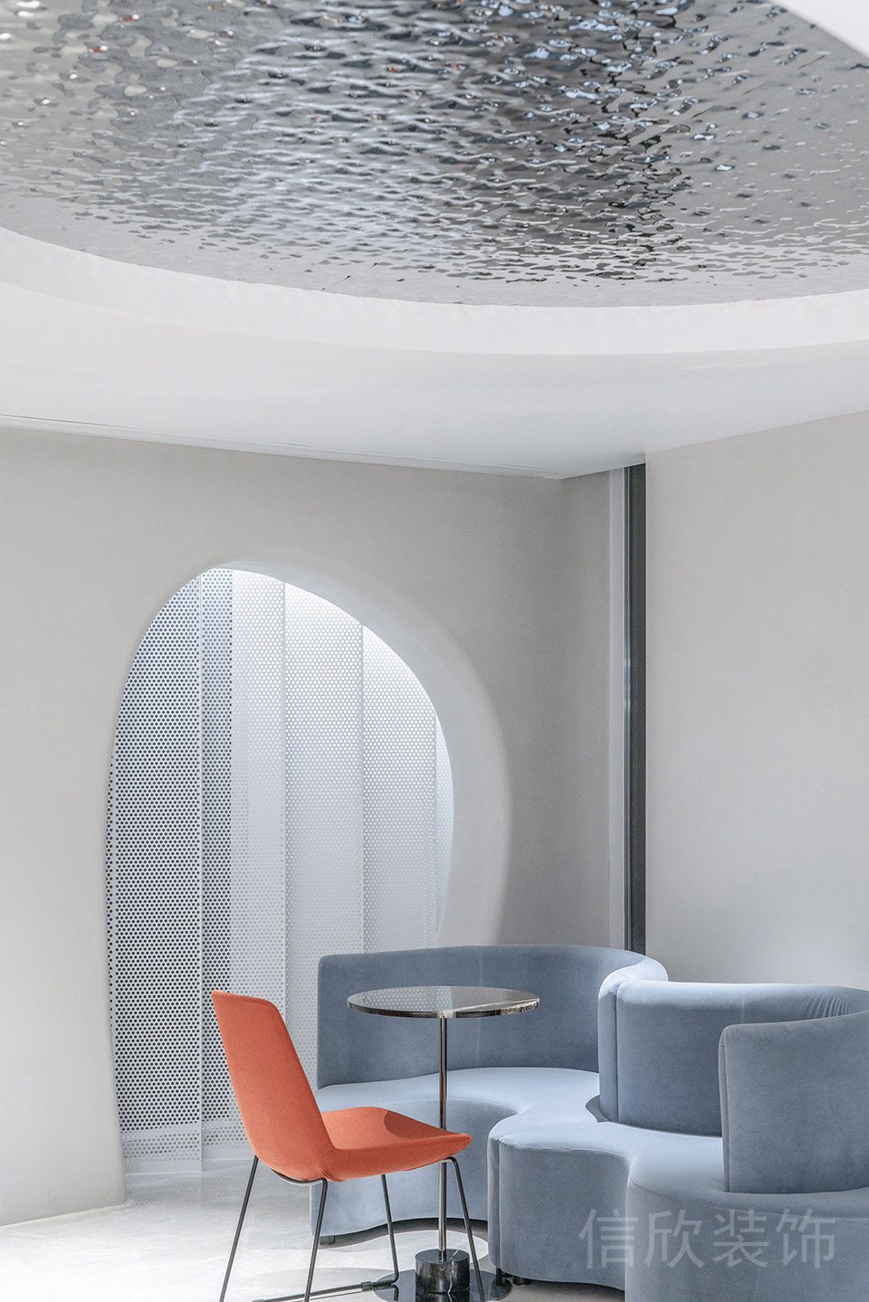 弧形沙發(fā)拱形瑜伽機構(gòu)休息區(qū)