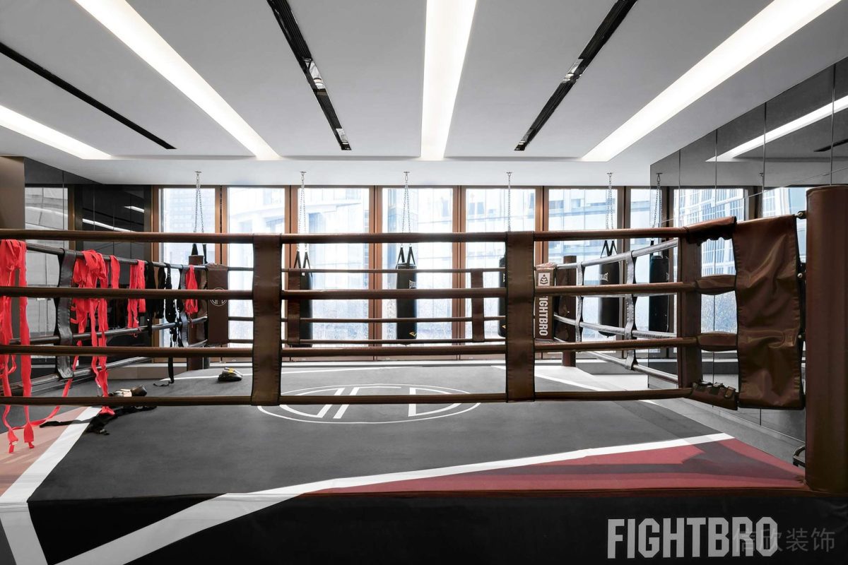 健身房裝修拳擊競(jìng)賽場(chǎng)裝修軟包彈力設(shè)計(jì)