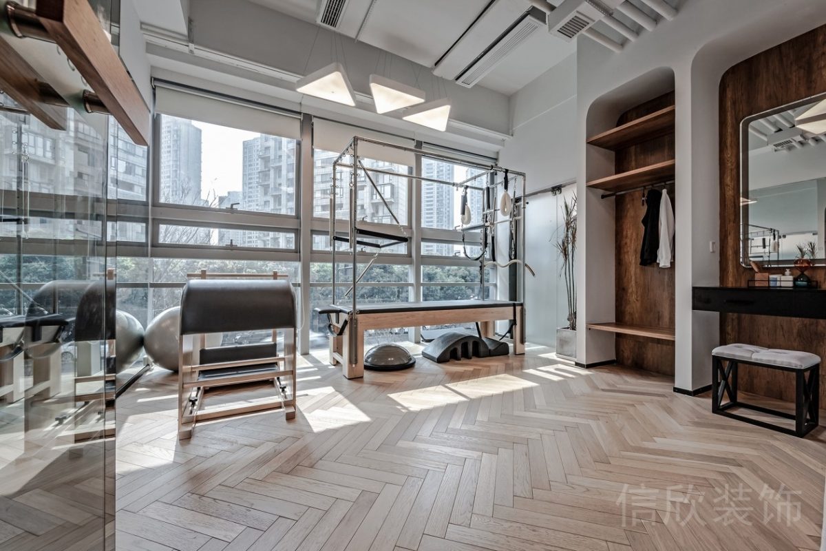 普拉提木質教室瑜伽機構裝修圖