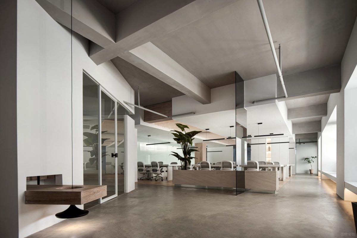 現(xiàn)代簡約辦公空間前廳區(qū)裝修設計