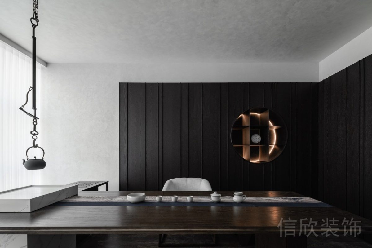 辦公室木飾面裝修鏤空前提收納儲物柜設(shè)計原型燈飾效果