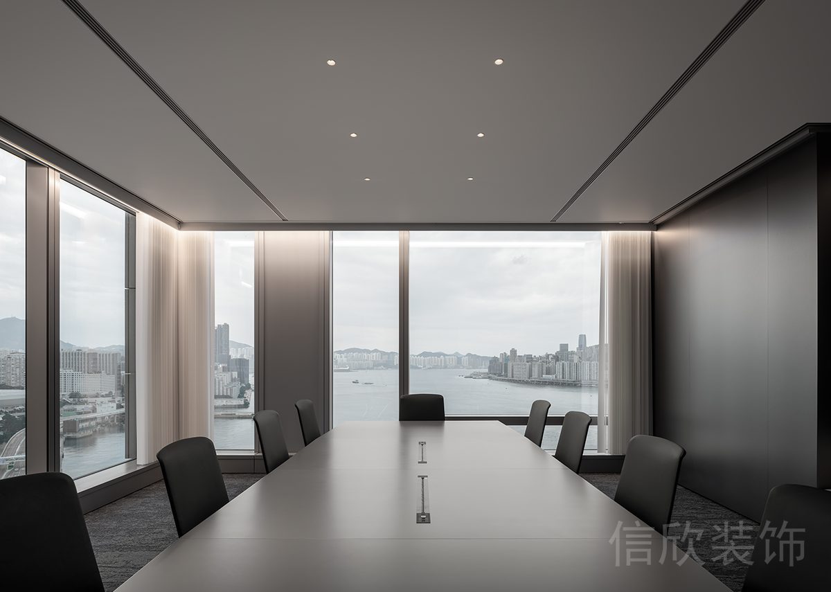會(huì)議室裝修設(shè)計(jì)黑白色調(diào)效果圖