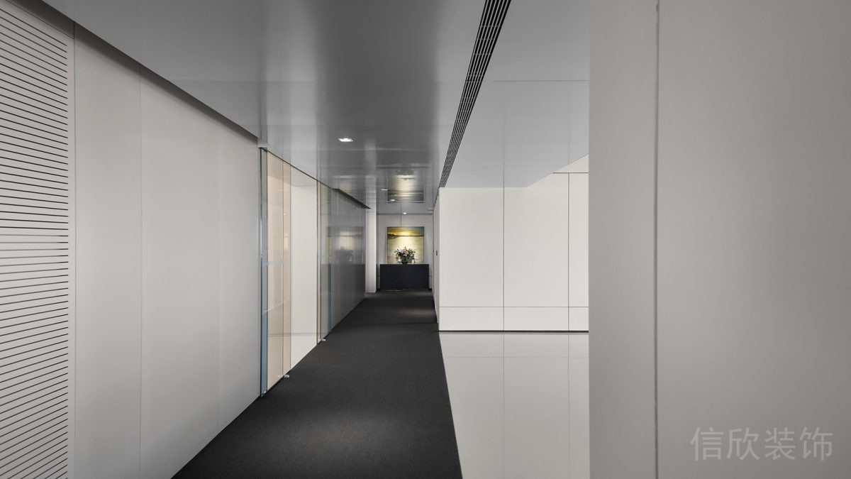 極簡風(fēng)辦公室效果中央空調(diào)過道設(shè)計圖