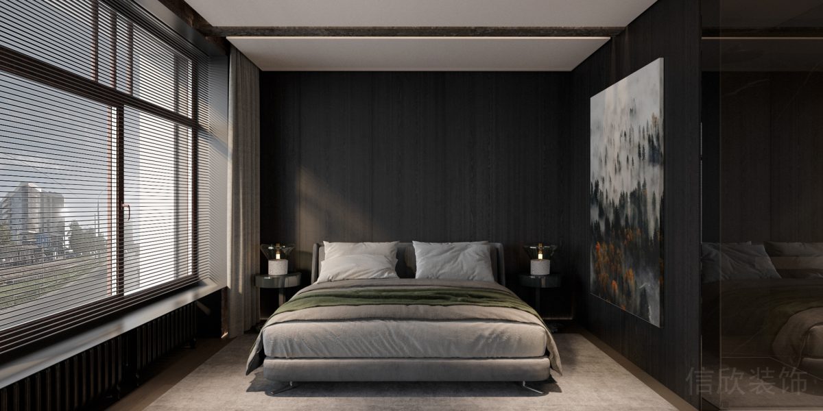 展廳設(shè)計辦公室樣板間裝修現(xiàn)代商務(wù)風(fēng)深色木飾面裝修