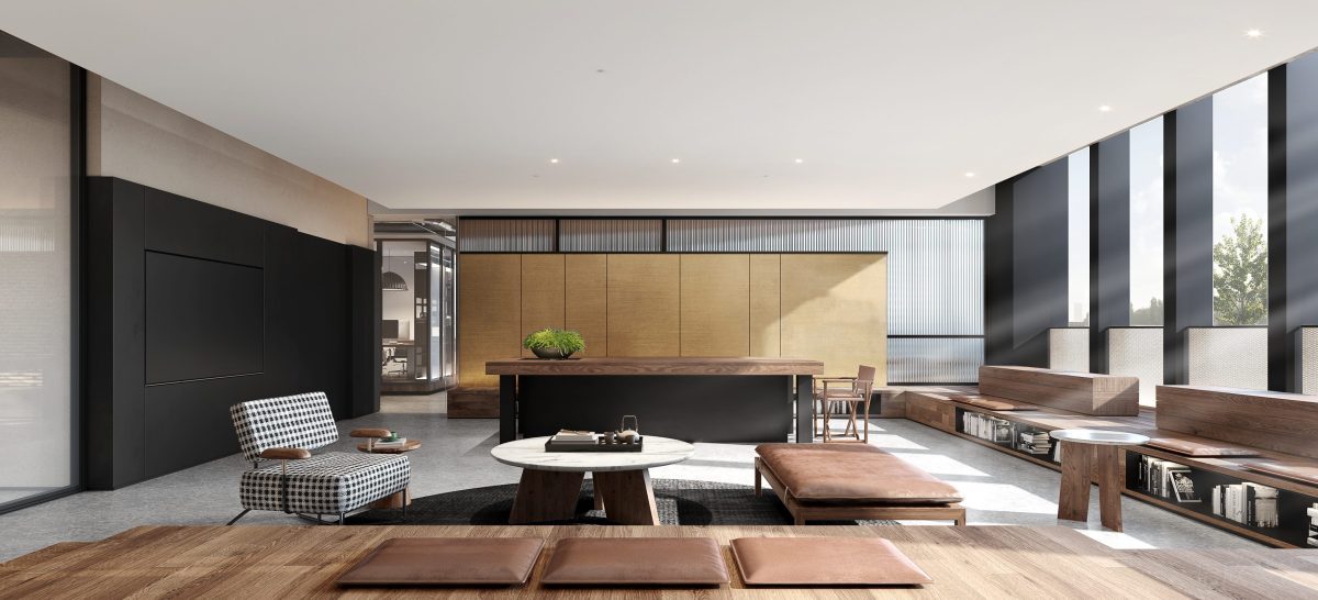 中式原木風(fēng)董事長辦公室實木家私